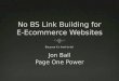 No BS Linkbuilding for E-Commerce Websites