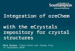 Integration of oreChem with the eCrystals repository for crystal structures