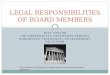 Legal Responsibilities of Board Members
