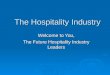 The hospitality industry – concepts, ideas and future