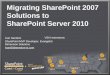 SharePoint Connections Coast to Coast Migrating SharePoint 2007 Solutions to SharePoint 2010