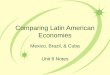 Comparing latin american economies plus canada