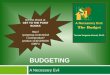Budgeting:  A Necessary Evil