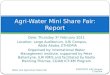 Agri-water mini Share Fair- Overall Report