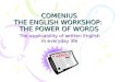 Comenius  - the power of words