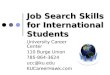 Job Search Skills For International Students
