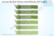Business power point templates arrow bullet points and blocks of text sales ppt slides