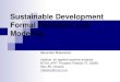Sustainable Development Formal Definition and Modeling