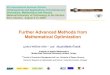 Further Advanced Methods from Mathematical Optimization
