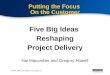 Five Big Ideas For Proj Delivery