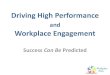 High Performance And Workforce Engagment