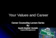 Your Values And Career