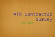Contractor Survey Fall 2009