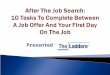 10 Tasks To Complete Between A Job Offer And Your First Day On The Job