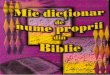 Mic Dictionar de Nume Proprii Din Biblie