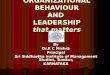 Organizational Behaviour And Leadership