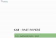 CAT -1999 Unsolved Paper