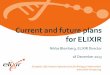 Current and future plans for ELIXIR presentation given by Niklas Blomberg, ELIXIR Director at ELIXIR Launch event, 18th December 2013