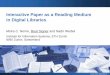Interactive Paper as a Reading Medium in Digital Libraries