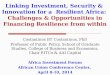 Linking investment, security & innovation for a resilient africa