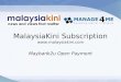 MalaysiaKini Subscription - M2U Open payment