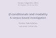 If-conditionals and modality: A corpus-based investigation