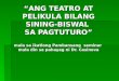 Ang Teatro at Pelikula Bilang Sining-biswal