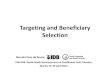 SSL-CCT: Overview on Targeting and Beneficiaries Selection