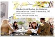 Ossiannilsson 131024 eadtu Presentation on disstance students attitudes to their education