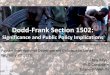 Dodd-Frank Section 1502: Significance and Public Policy Implications