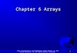 Java™ (OOP) - Chapter 6: "Arrays"