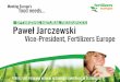 Presentation of Pawel Jarczewski, Vice-President of Board Fertilizers Europe at Food, Fertilizers and Natural Resources Conference by Fertilizers Europe