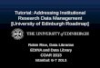 Addressing Institutional Research Data Management - University of Edinburgh Roadmap