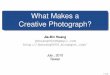 What Makes a Creative Photograph?