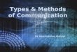 Chapter 3, types & methods of communication