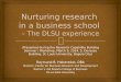 Nurturing research in a business school - The DLSU experience
