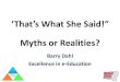 Roane State CC EdTech Academy - eLearning Myths