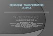 Advancing Transformational  Science Doebbeling Cpmrc 1.22.11
