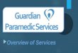 Guardian Paramedic Services - Overview of Event Services