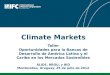 Taller Alide-Bid-Brou (Sesión4.c): Climate Markets, Lasse Ringius, IFC