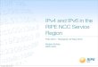 IPv4 and IPv6 in the RIPE NCC Service Region