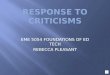 Response To Criticisms   Copy