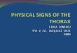 Physical Signs of the Thorax