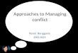 Approaches to managing conflict
