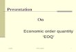 Economic Order Quality  Eoq