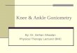 Knee & ankle goiometry