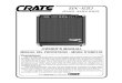 Crate Bass Amp BX-100 owner's manual
