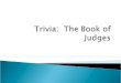 Trivia On The Book Of Judges