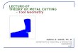 Theory of Metal Cutting-Tool Geometry
