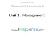 Management and Entrepreneurship , Unit 1